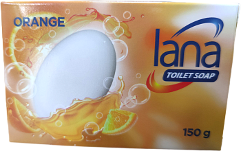 Мыло туалет увлажняющее LANA Цитрусовый фреш мандарин+сливки 150 г твердая упак 60шт/кор (340101)
