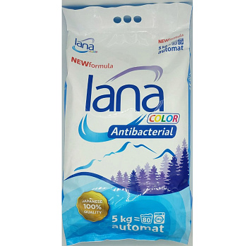 Порошок стиральный LANA с антибактериальным эффектом 5 кг пакет 3шт/кор (340040)