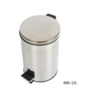 Ведро для мусора с педалью 12л, нерж. сталь  B09-12L