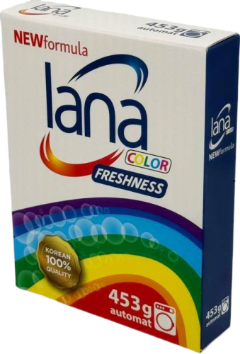 Порошок стиральный LANA для белого и цветного белья 453 г коробка 24шт/кор (340057)