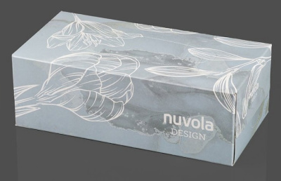 Салфетки бумажные в коробке 2сл 200 шт Nuvola Design Grey/Design Pink 60уп/кор