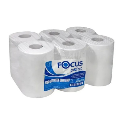 Бумага туалетная 2 сл FOCUS Point 120 м 686 листов, ц/в листовая подача 12 рул.